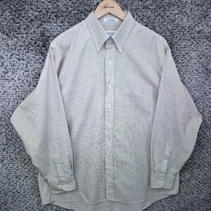 Classic Button-Down Long Sleeve Shirt - Beige
